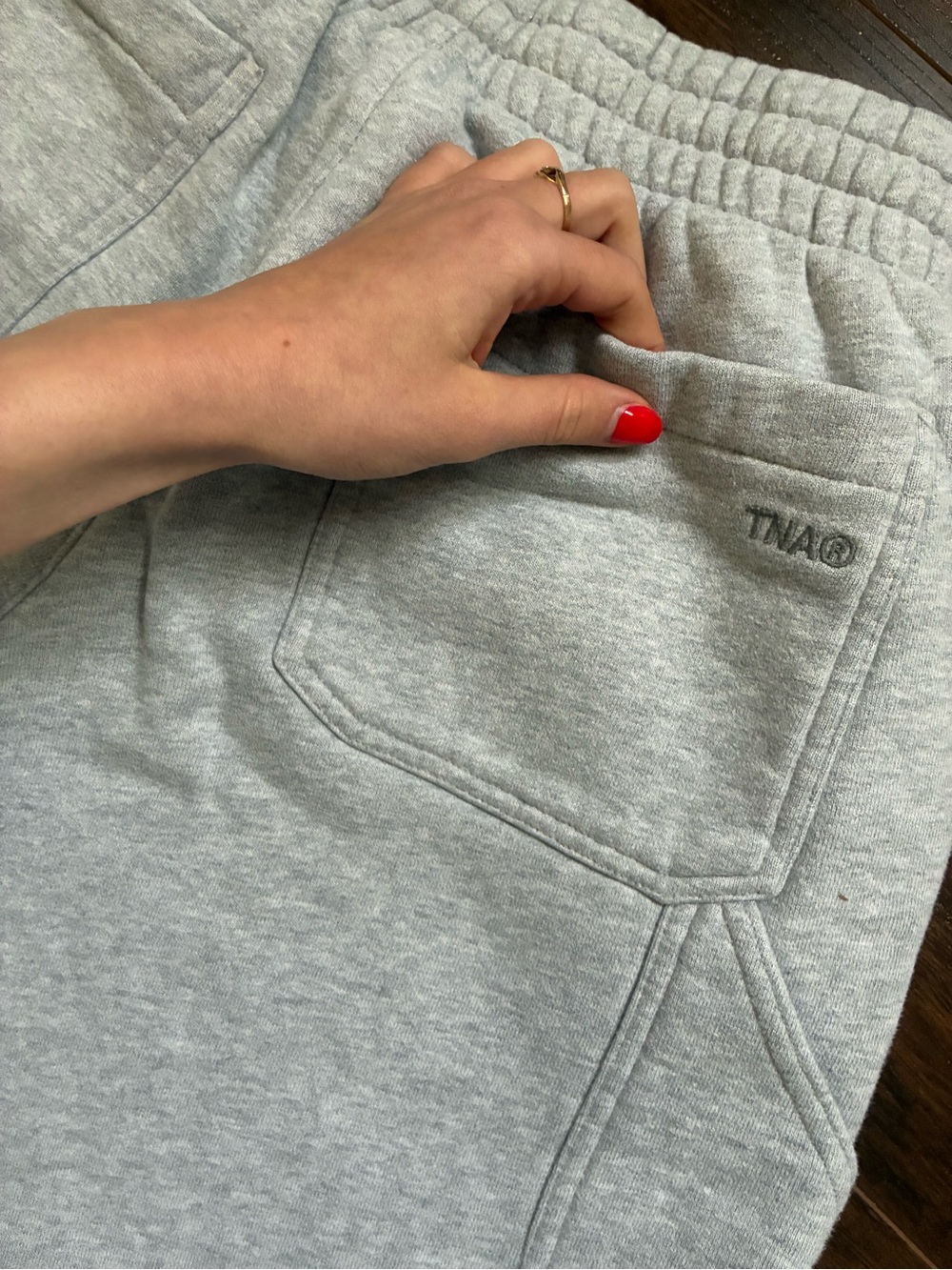 TNA Light Heather Gray Pocket Sweatpants